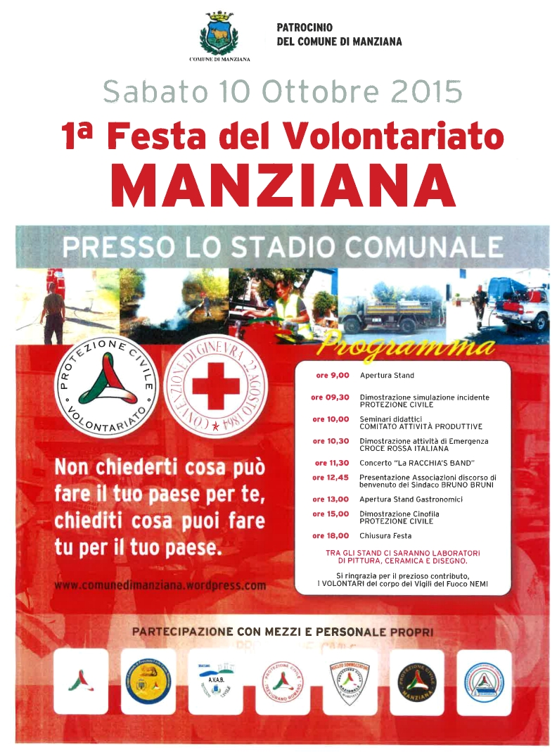 festa volontariato 2015 Manziana